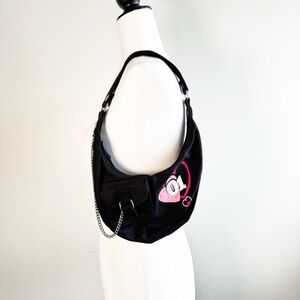 Y2K Black and Pink Shoulder Bag